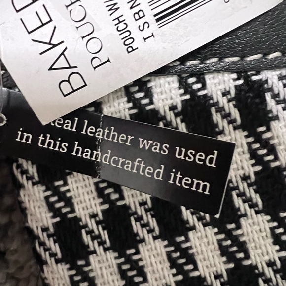Punctuate Baker Street Houndstooth Zip Pencil Organizer Pouch/wristlet Leather - Picture 3 of 7